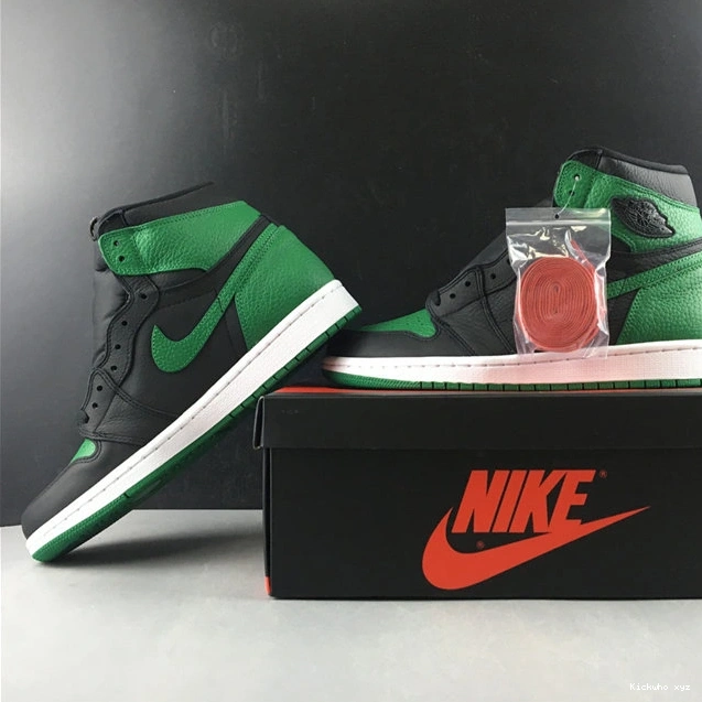 3775 555088- Pine Green Refined Retro Black Jordan1 1013